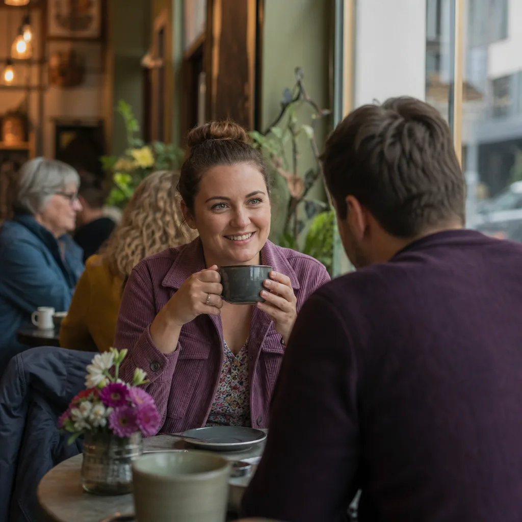 Two people exchanging friendly messages before arranging a local County Tyrone date