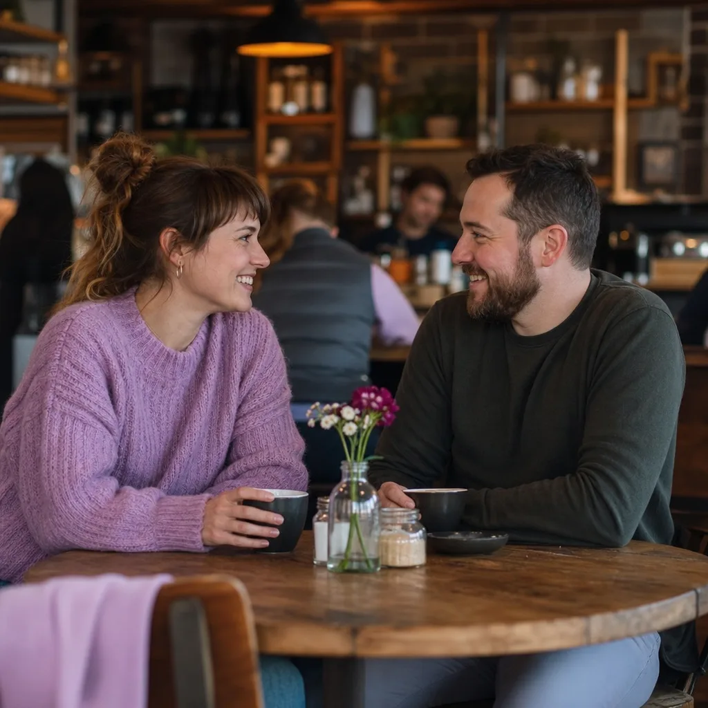 Two adults walking together in a public park in County Tyrone